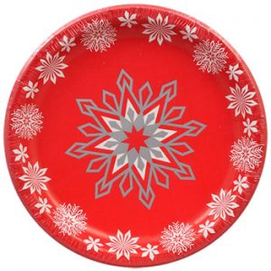 Christmas House Snowflake Paper Party Plates, 18-ct. Packs