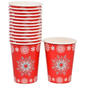 Christmas House Snowflakes Party Cups, 9-oz., 14-ct. Packs