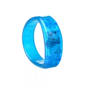 Voice Control LED Light Glows Wristbands Bracelet Bangle Halloween Party Decoration - Blue