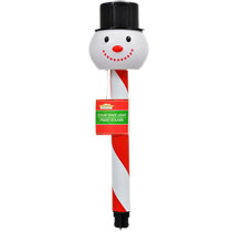 Christmas House Plastic Solar-Powered Snowman Stake Lights, 14in.