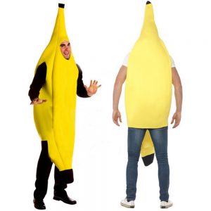 Adult Banana Suit Funny Halloween Costumes Clothes Gift Toy - Yellow