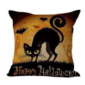 Halloween Printing Cotton Linen Pillow Case Sofa Cushion Cover Home Decor