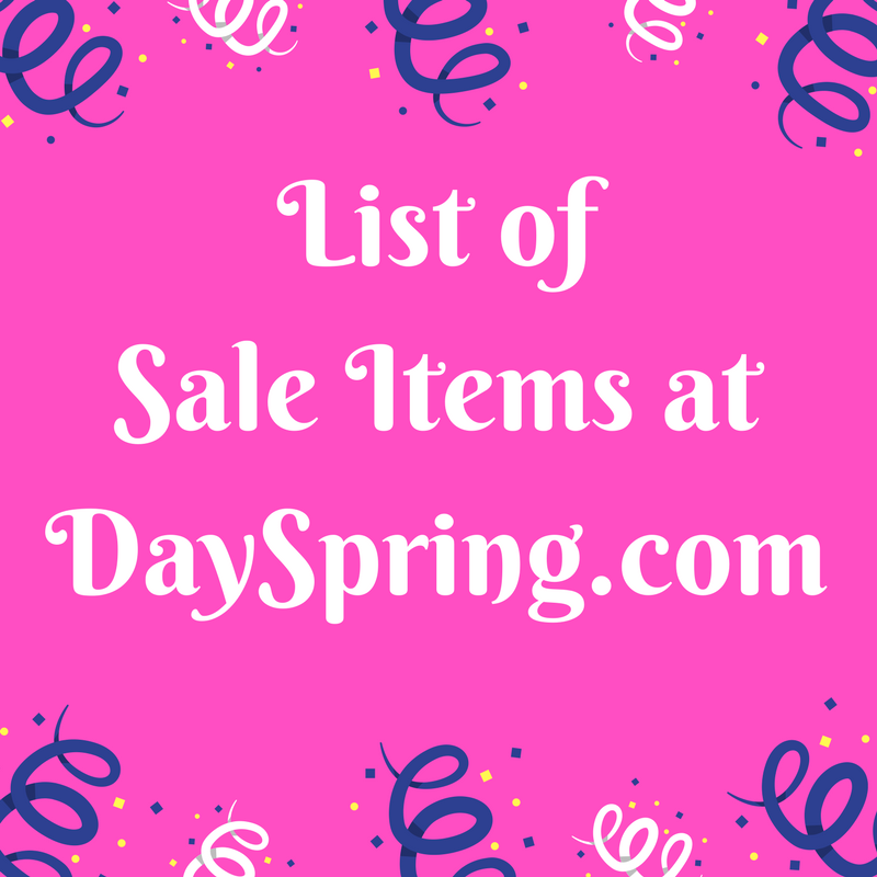 List of Sale Items at DaySpring