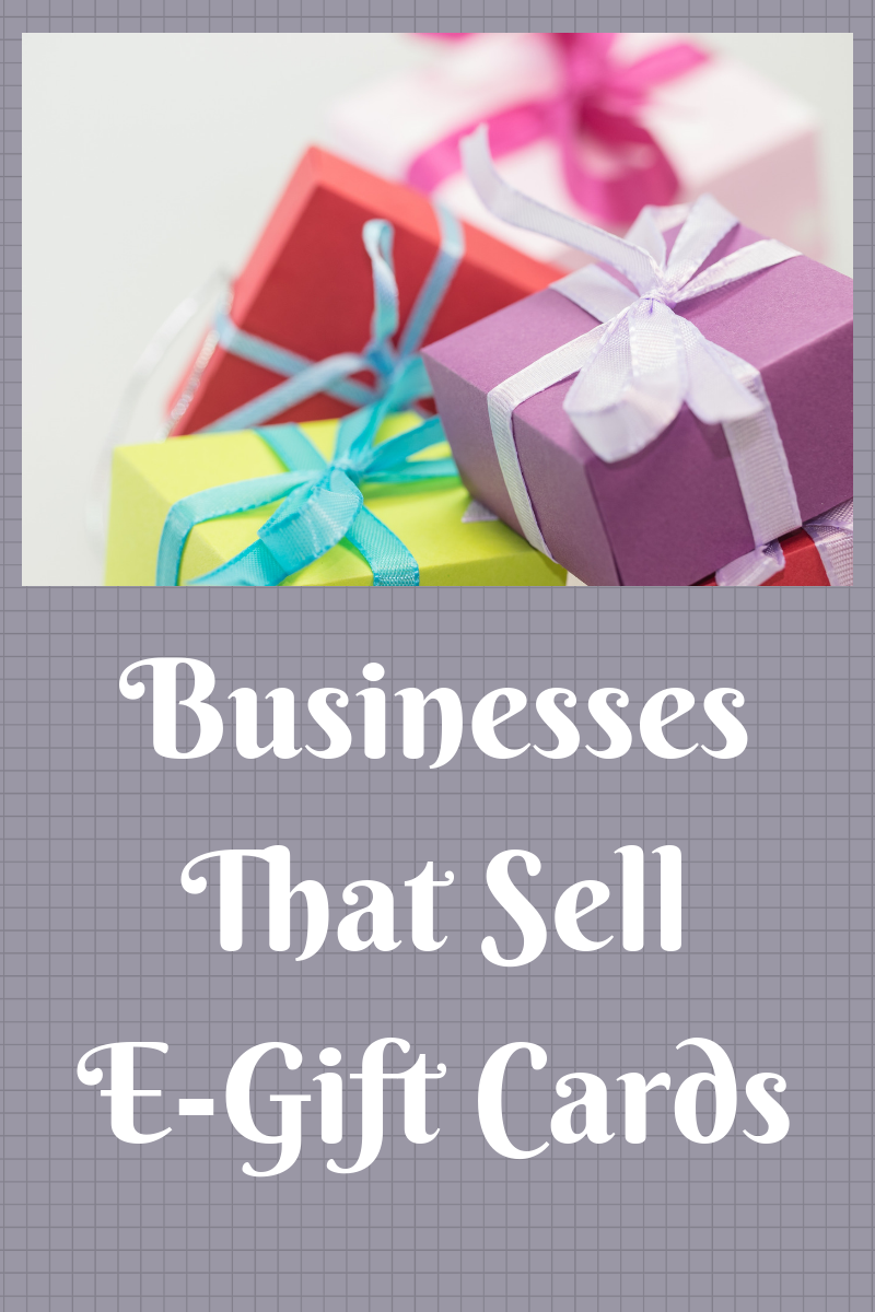 List of Businesses That Sell EGift Cards